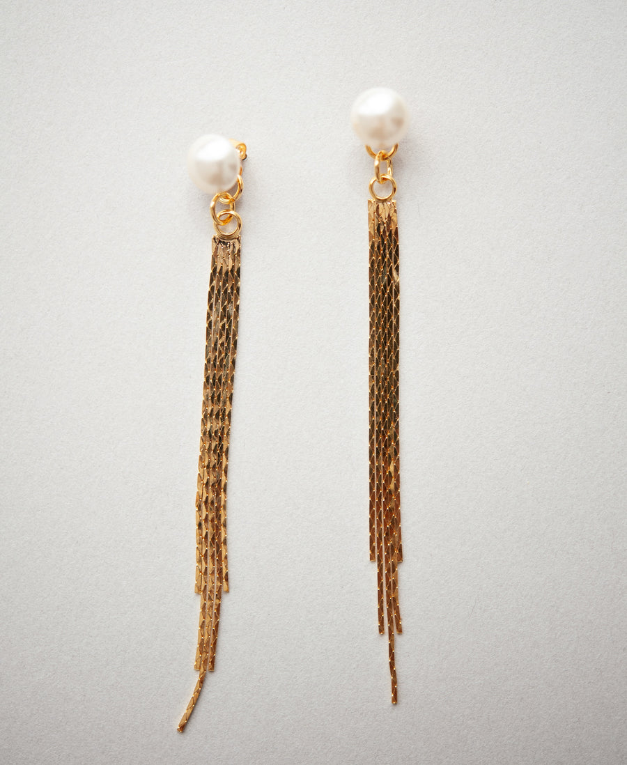 Charlee Pearl Tassel Earrings