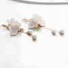 Flower Bridal earrrings made with gold by Joanna Bisley Designs.