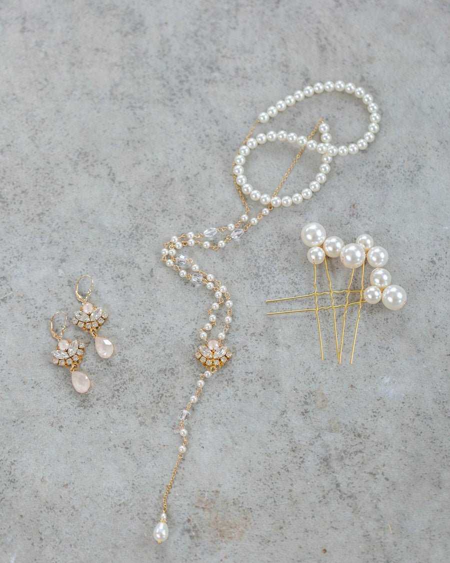 Nia- set of 3 pearl pins - Sample Sale - No Returns