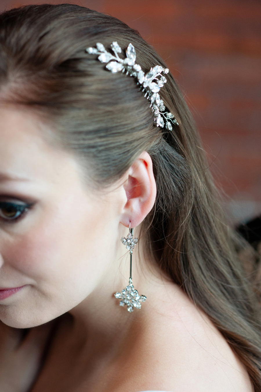Aliyah Statement Crystal Bridal Earrings