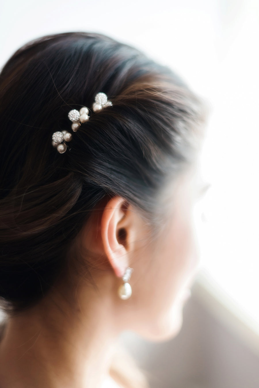 Cecilia Pearl Wedding Earrings