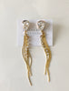 Luxe Swarovski Crystal and Tassel bridal earrings  for the modern bride handmade by Joanna Bisley Designs in Canada.