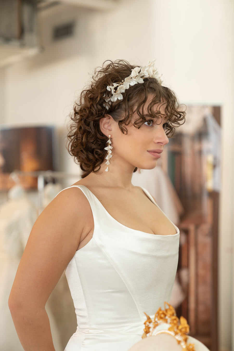 Flyonce Prom Jewelry Daisy Flower Necklace With Earrings