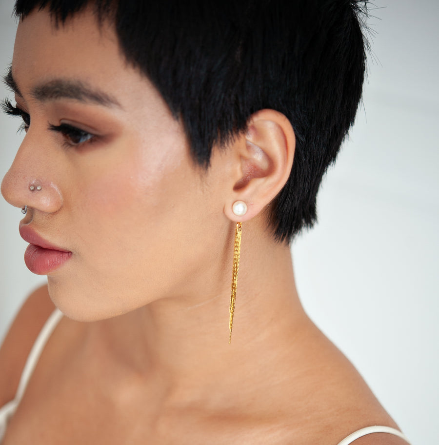 Charlee Pearl Tassel Earrings