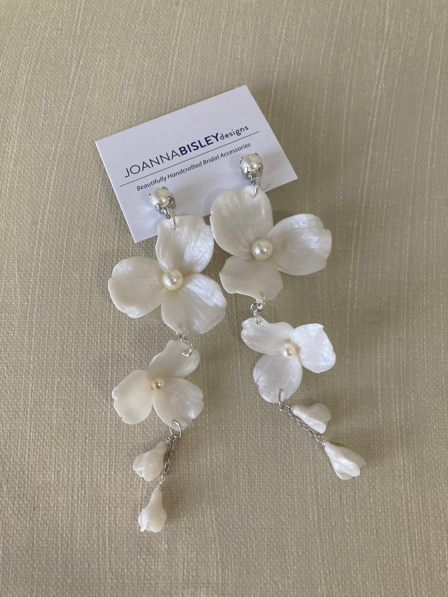 Chloe Flower Statement Bridal Earrings