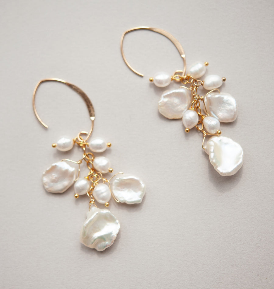 Kiana Keshi Pearl Bridal Earrings