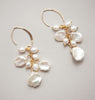 Keshi and freshwater Pearl bridal earrings by Joanna Bisley Designs.