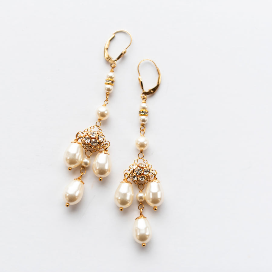Olivia Pearl Chandelier Earrings