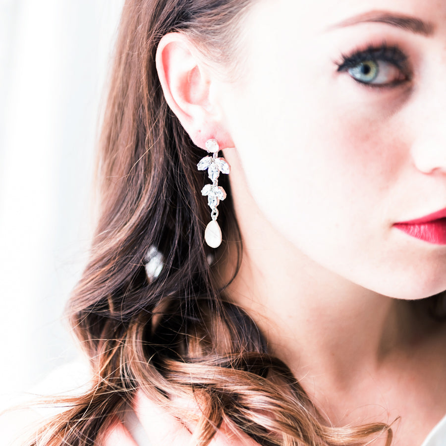 Lenora Crystal Bridal Earrings