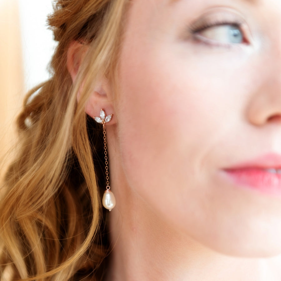 Navy Blue Bridal EARRINGS | Rebekajewelry