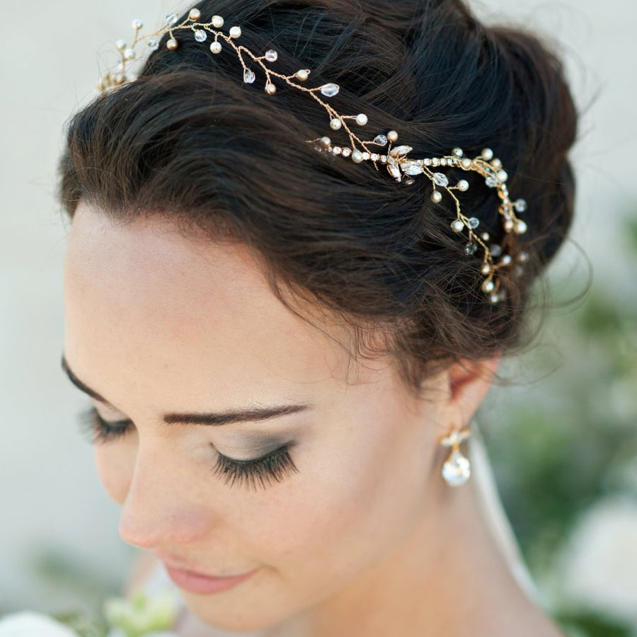 Jess Pearl and Crystal Hair Vine