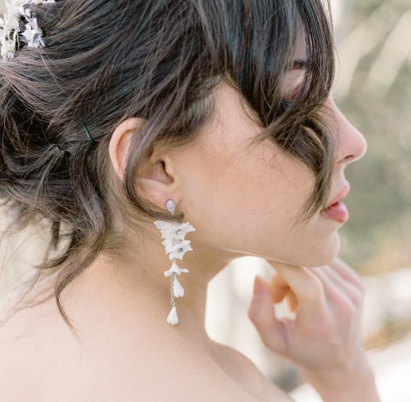 Meg Floral Bridal Earrings