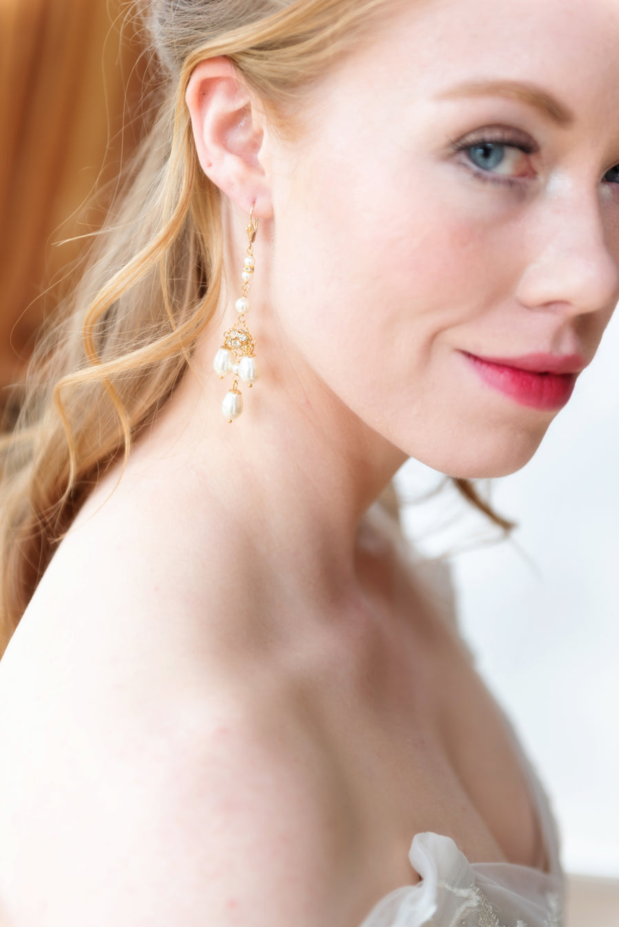 Olivia Pearl Chandelier Earrings