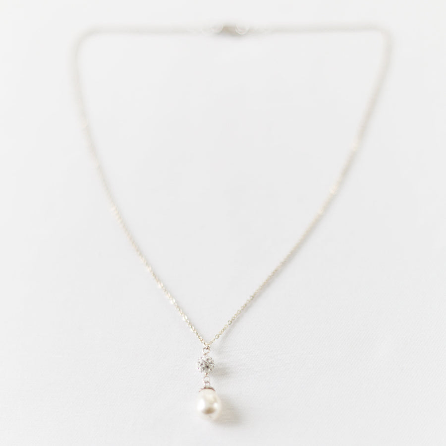 Mia Pearl Sterling Silver Bridal Necklace