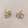 Delicate crystal bridal earrings handmade by Joanna Bisley Designs.