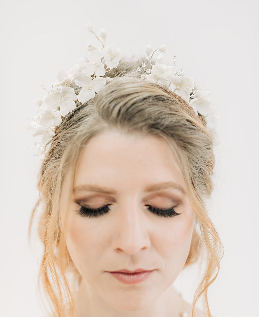 Staci Lux Flower Bridal Crown