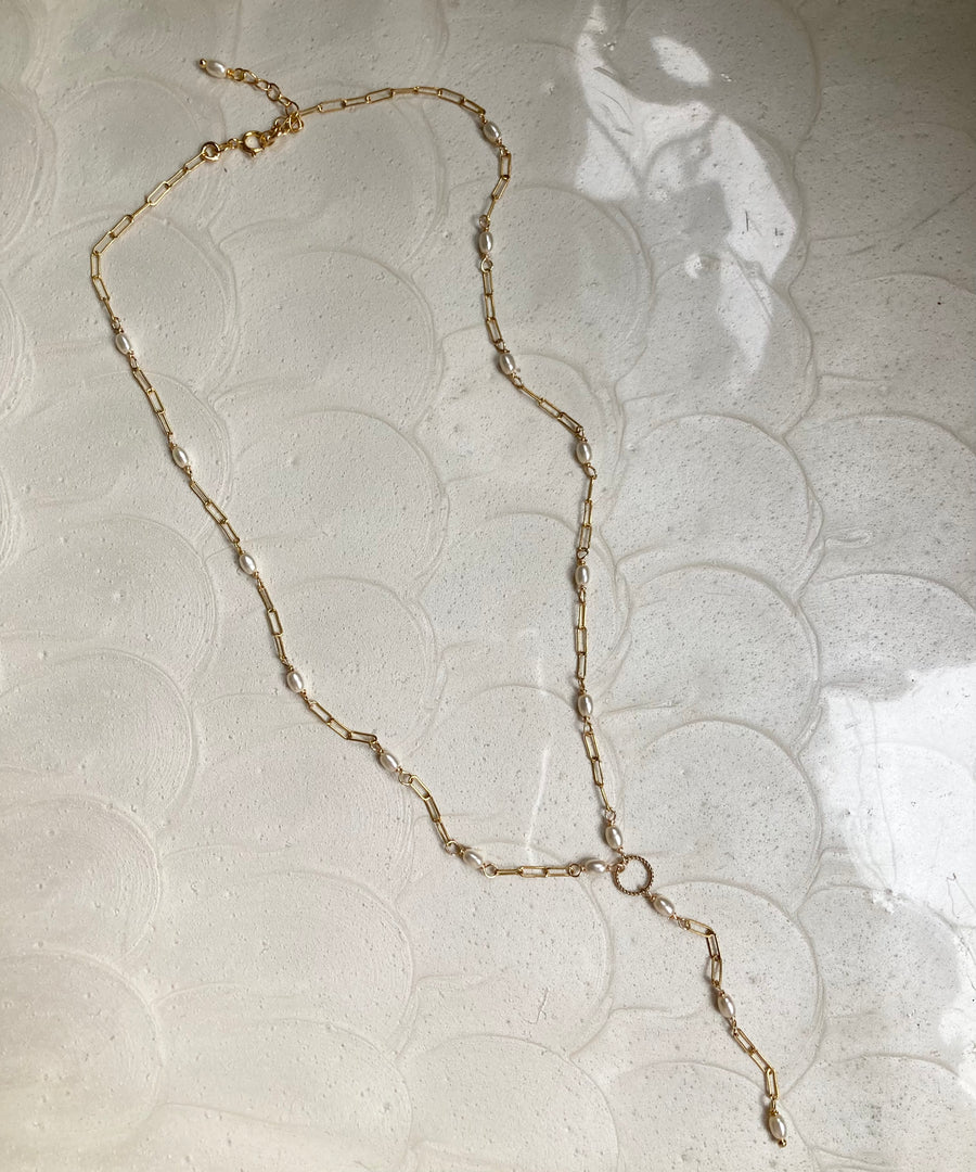 Harper Y Pearl Bridal Necklace