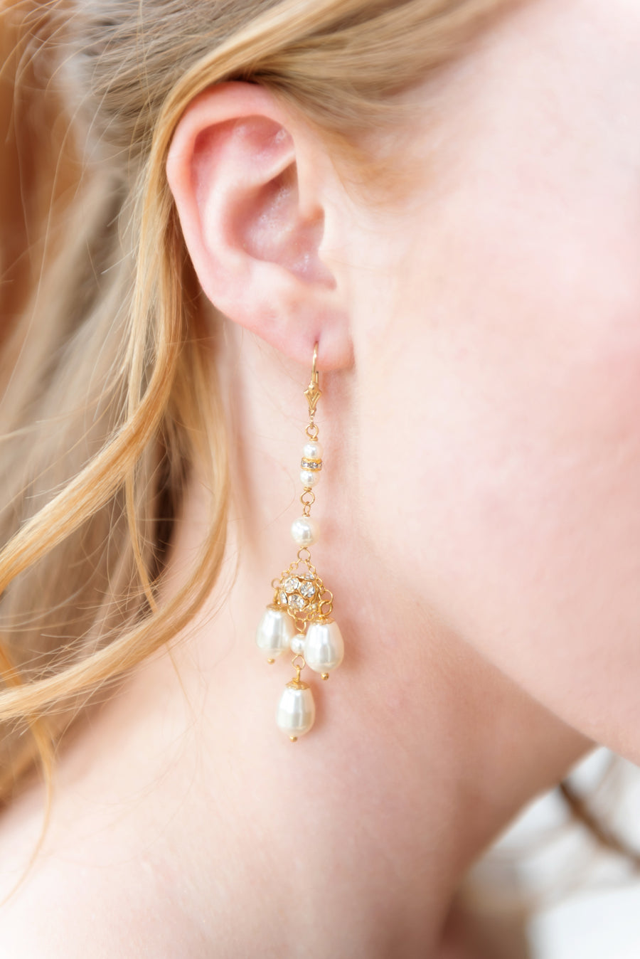 Olivia Pearl Chandelier Earrings