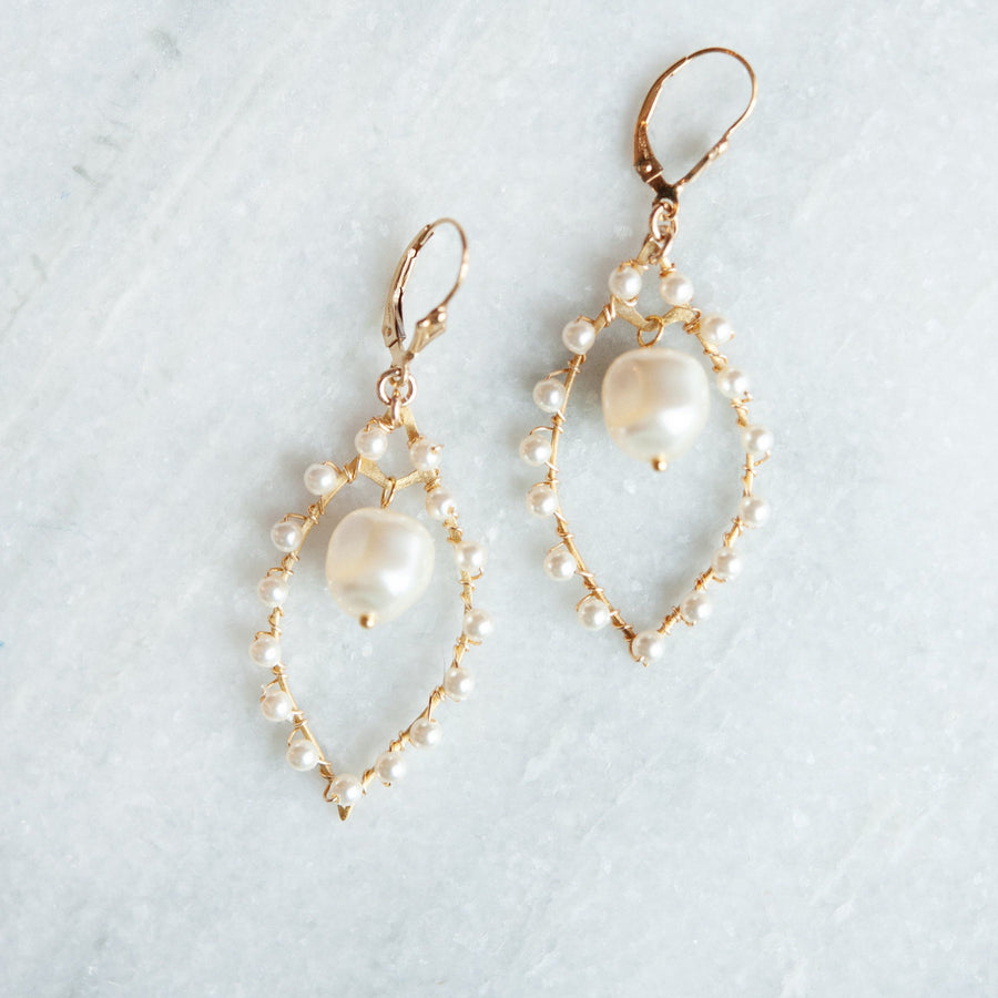 Monica Baroque Pearl Earrings Joanna Bisley Designs