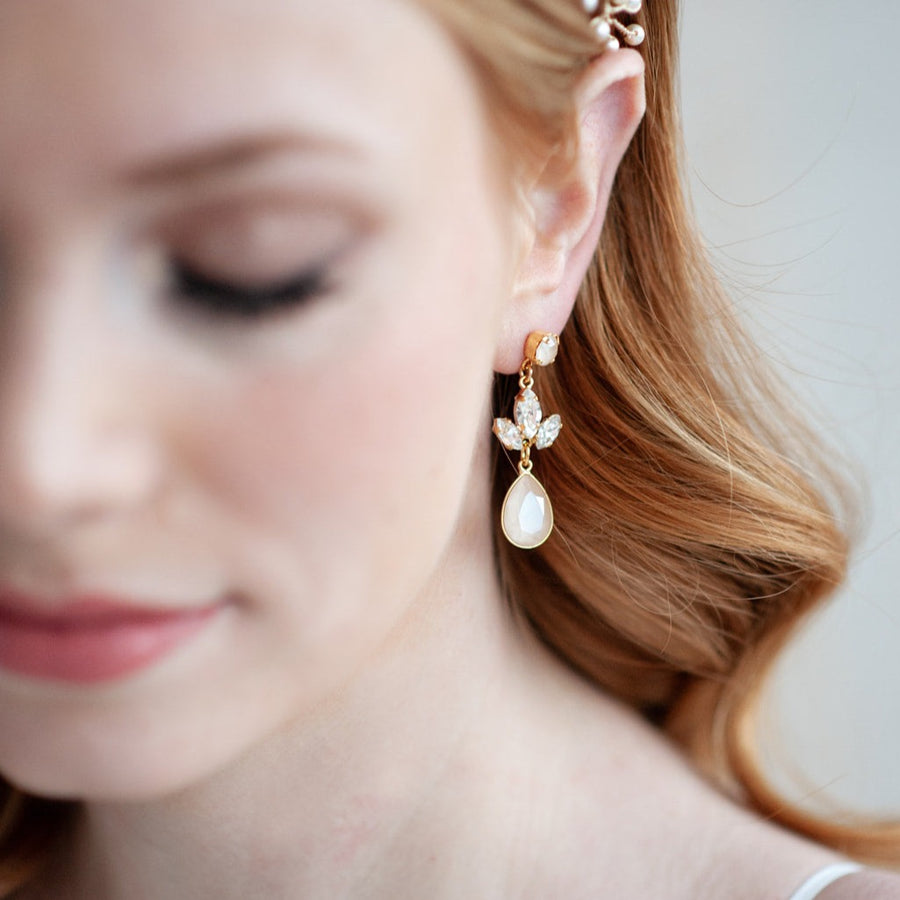 Maeve Blush Crystal Bridal Earrings
