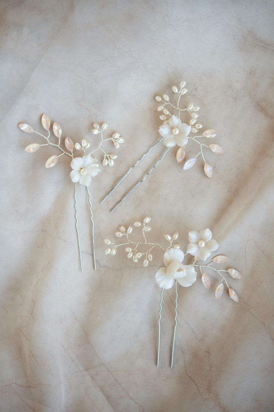 Pritha Bridal Flower Hairpins