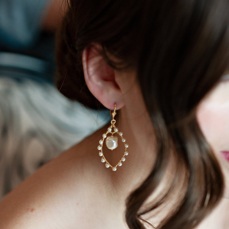 Monica Baroque Pearl Earrings