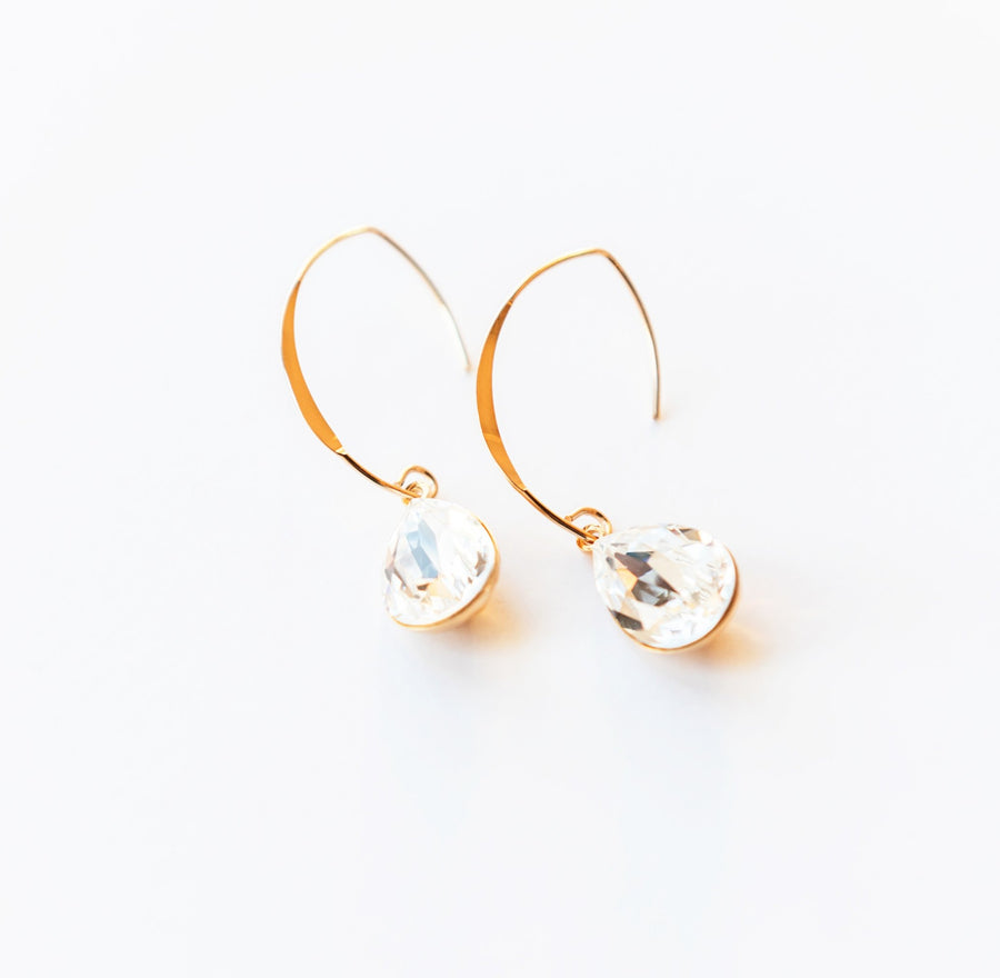 Trish Crystal Gold Earrings